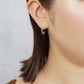 18K / 925 Sterling Silver Woven Wire Earrings (Yellow Gold) - Model Image