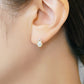 18K/10K Dew Drop Opal Earrings (Yellow Gold) - Model Image