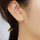 18K/10K Iolite Playful Cat Stud Earrings (Yellow Gold) - Model Image