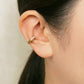 10K Yellow Gold Glittering Ear Cuff - Model Image