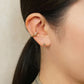 10K Yellow Gold Glittering Ear Cuff - Model Image