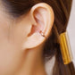 10K Rose Gold Glittering Ear Cuff - Model Image