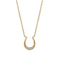 18K Yellow Gold Diamond Horseshoe Necklace - Product Image