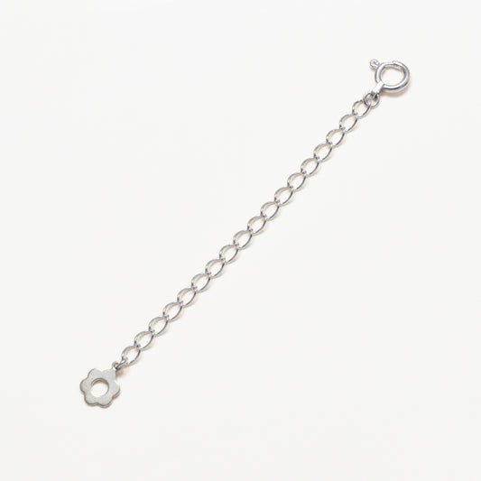 10K Chain Adjuster 5cm (White Gold) - Product Image