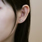 18K Rose Gold Glittering Freshwater Pearl Earrings - Model Image