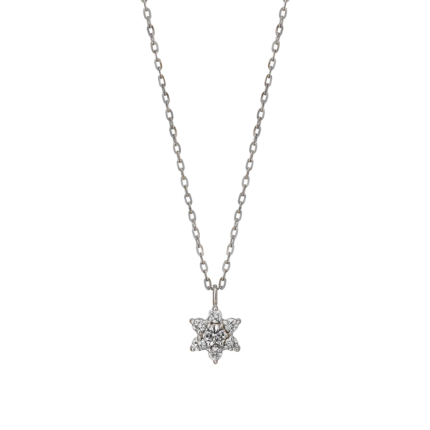 10K White Gold Diamond Lumiere Mini Necklace - Product Image