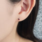 [Second Earrings] Platinum Garnet Earrings - Model Image