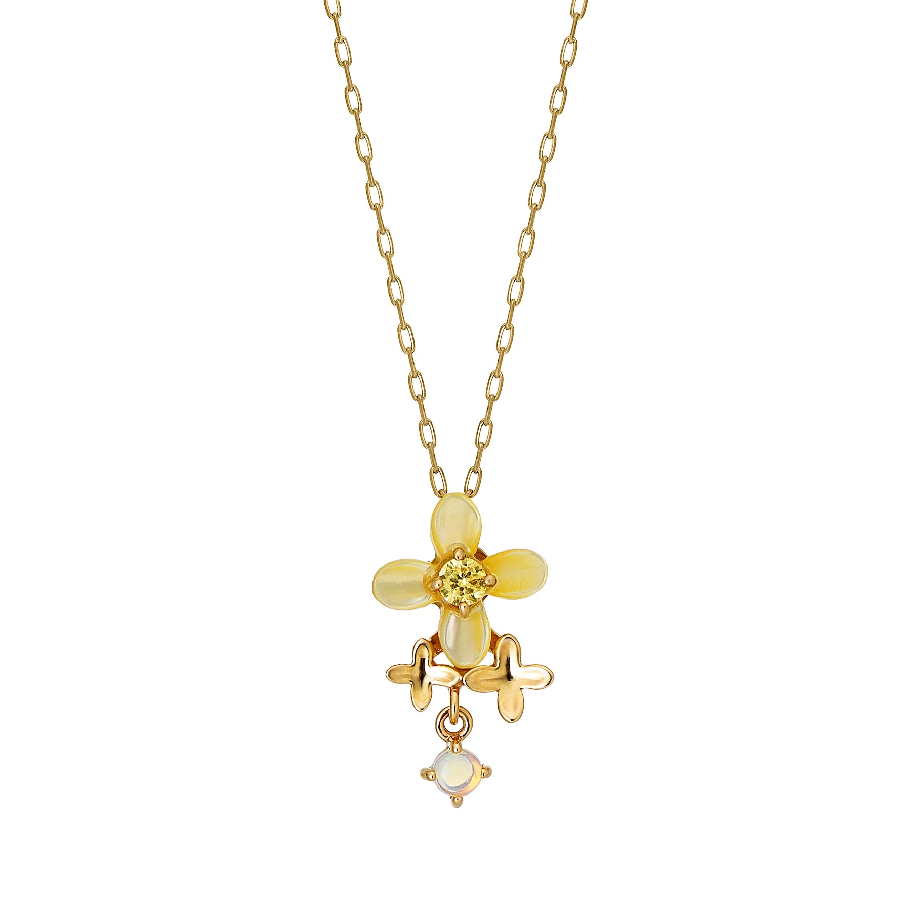 [Birth Flower Jewelry] October - Fragrant Olive Necklace (10K Yellow Gold) - Product Image