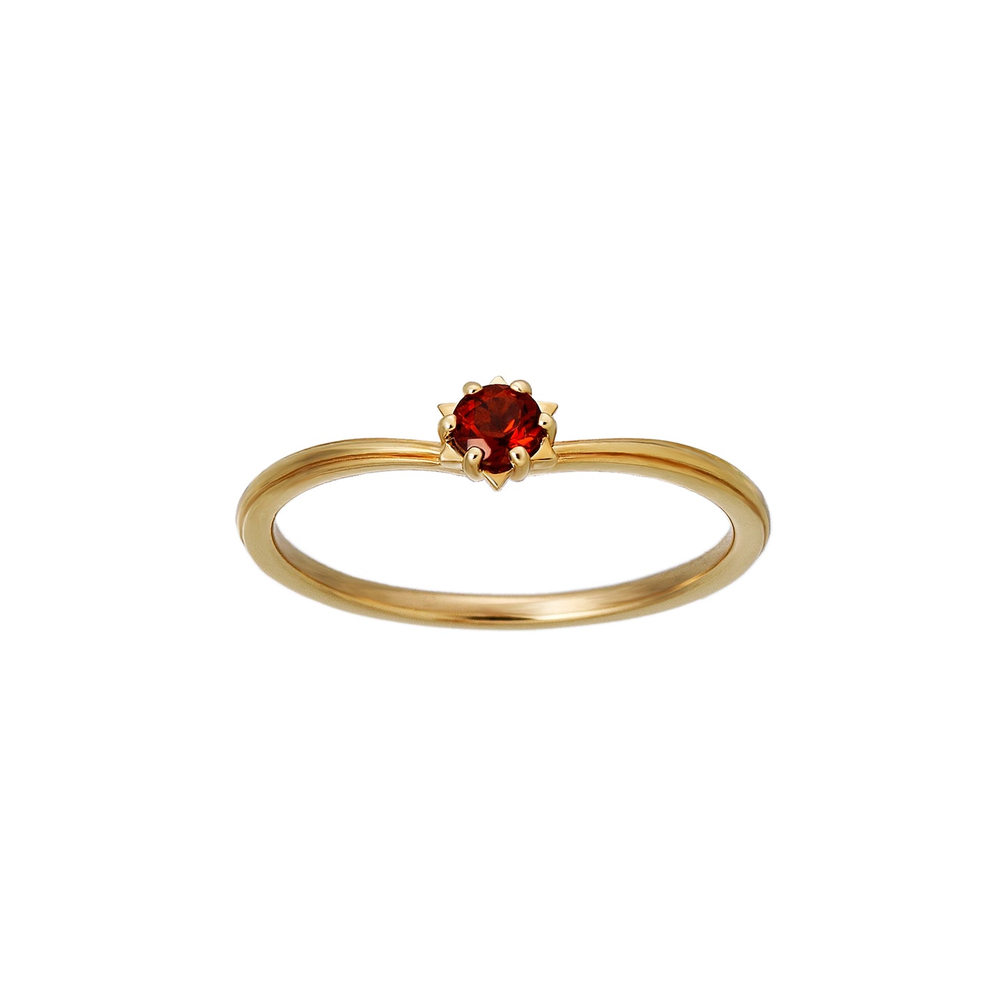 10K Yellow Gold Garnet Birthstone Ring [Starlet] - Product Image