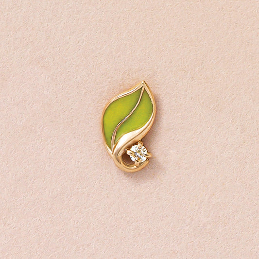 [GARDEN] 18K/10K Leaf Single Earring (Yellow Gold) - Product Image