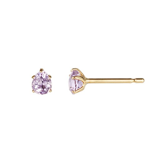 [Second Earrings] 18K Yellow Gold Amethyst Honey Drop Earrings - Product Image