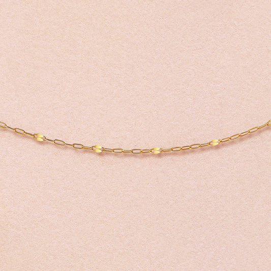 [GARDEN] 10K Petal Chain 40cm (Yellow Gold) - Product Image