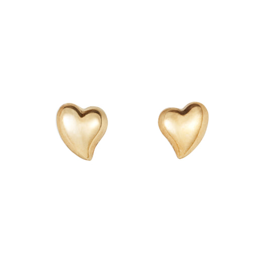 [Second Earrings] 18K Yellow Gold Heart Earrings - Product Image