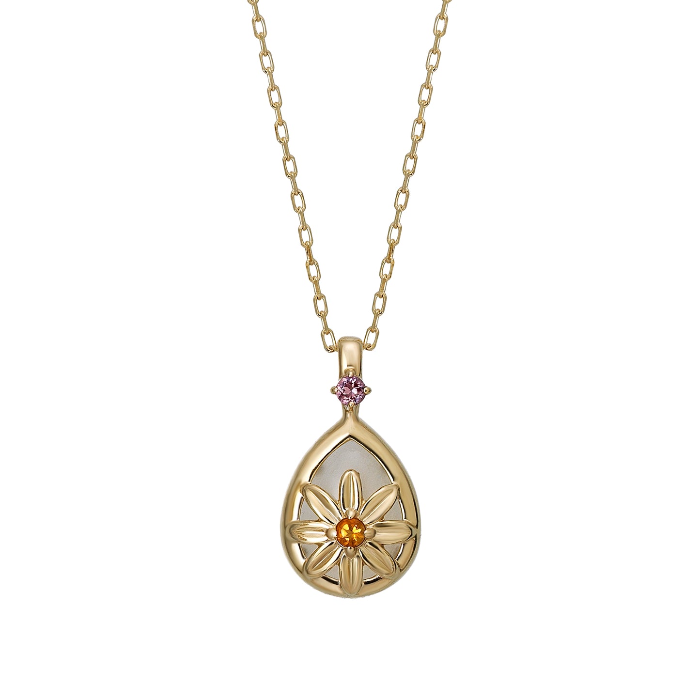 [Birth Flower Jewelry] February - Marguerite Necklace (10K Yellow Gold) - Product Image