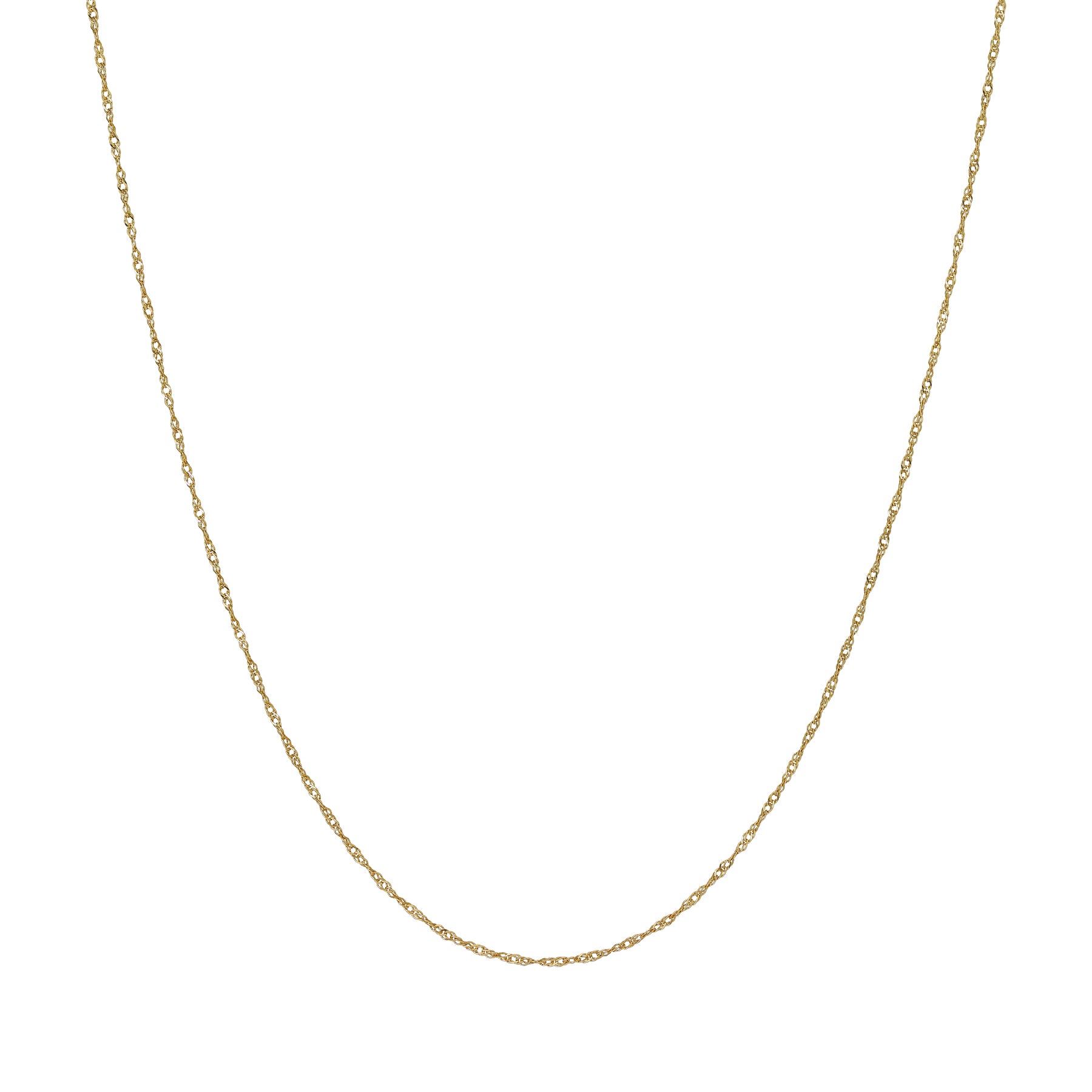 10K Screw Chain Necklace 50cm (Yellow Gold) - Product Image