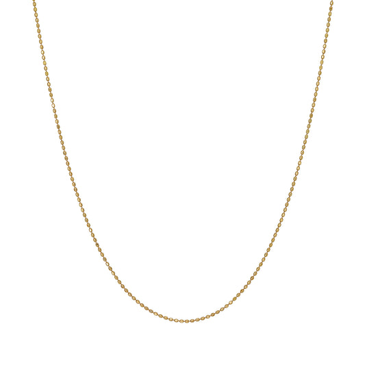 10K Cut Ball Chain Necklace 50cm (Yellow Gold) - Product Image