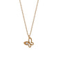 10K Diamond Petit Butterfly Necklace (Rose Gold) - Product Image
