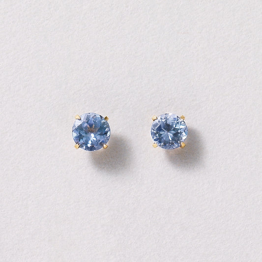 [Second Earrings] 18K Yellow Gold Tanzanite Earrings - Product Image