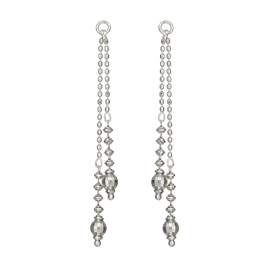 [Palette] Twin Mirror Earring Charms (10K White Gold) - Product Image