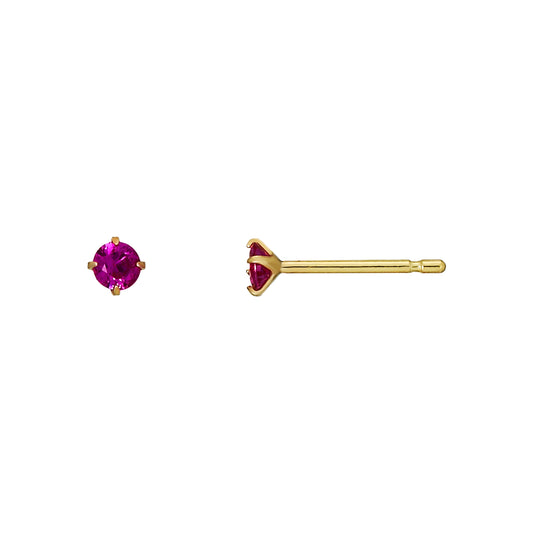 [Second Earrings] 18K Yellow Gold Ruby Earrings - Product Image