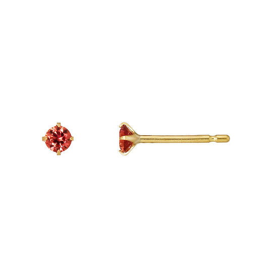 [Second Earrings] 18K Yellow Gold Orange Sapphire Earrings - Product Image