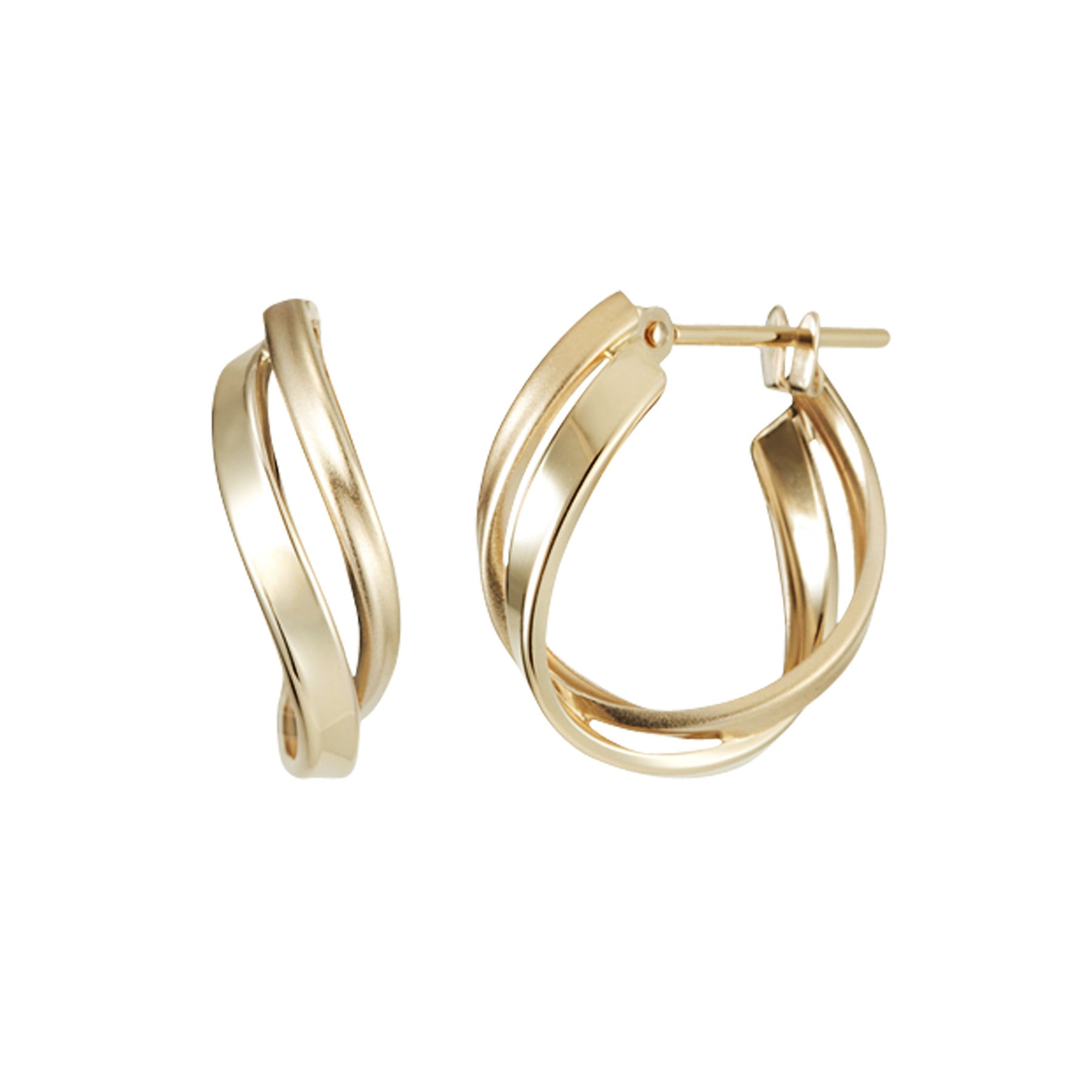 10k gold deals twisted hoop earrings