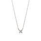 10K Diamond Mini Flower Necklace (White Gold) - Product Image