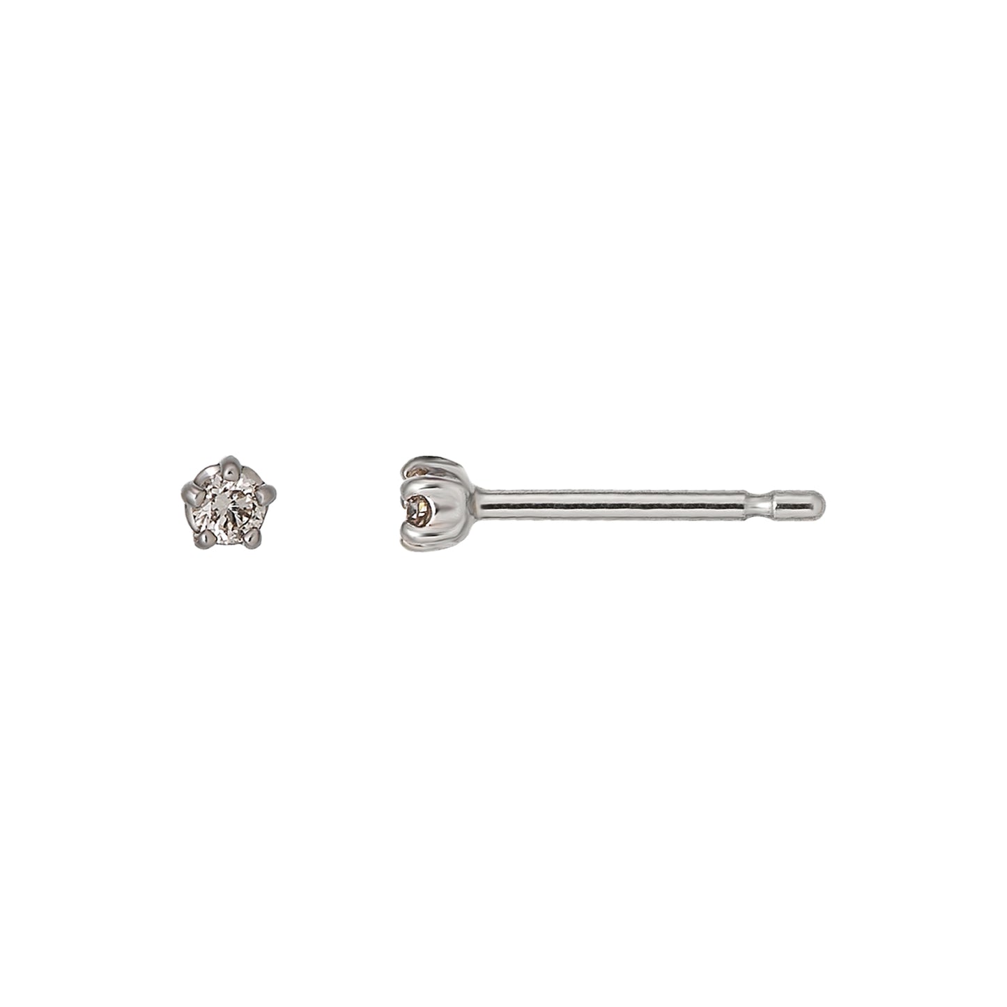 [Second Earrings] Platinum Diamond Earrings 0.06ct - Product Image