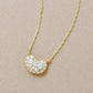 10K Moissanite Beans Necklace (Yellow Gold) - Product Image