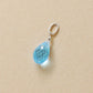 10K Blue Topaz Necklace Charm (White Gold) - Product Image