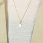 10K White Shell Necklace Charm (Yellow Gold) - Model Image
