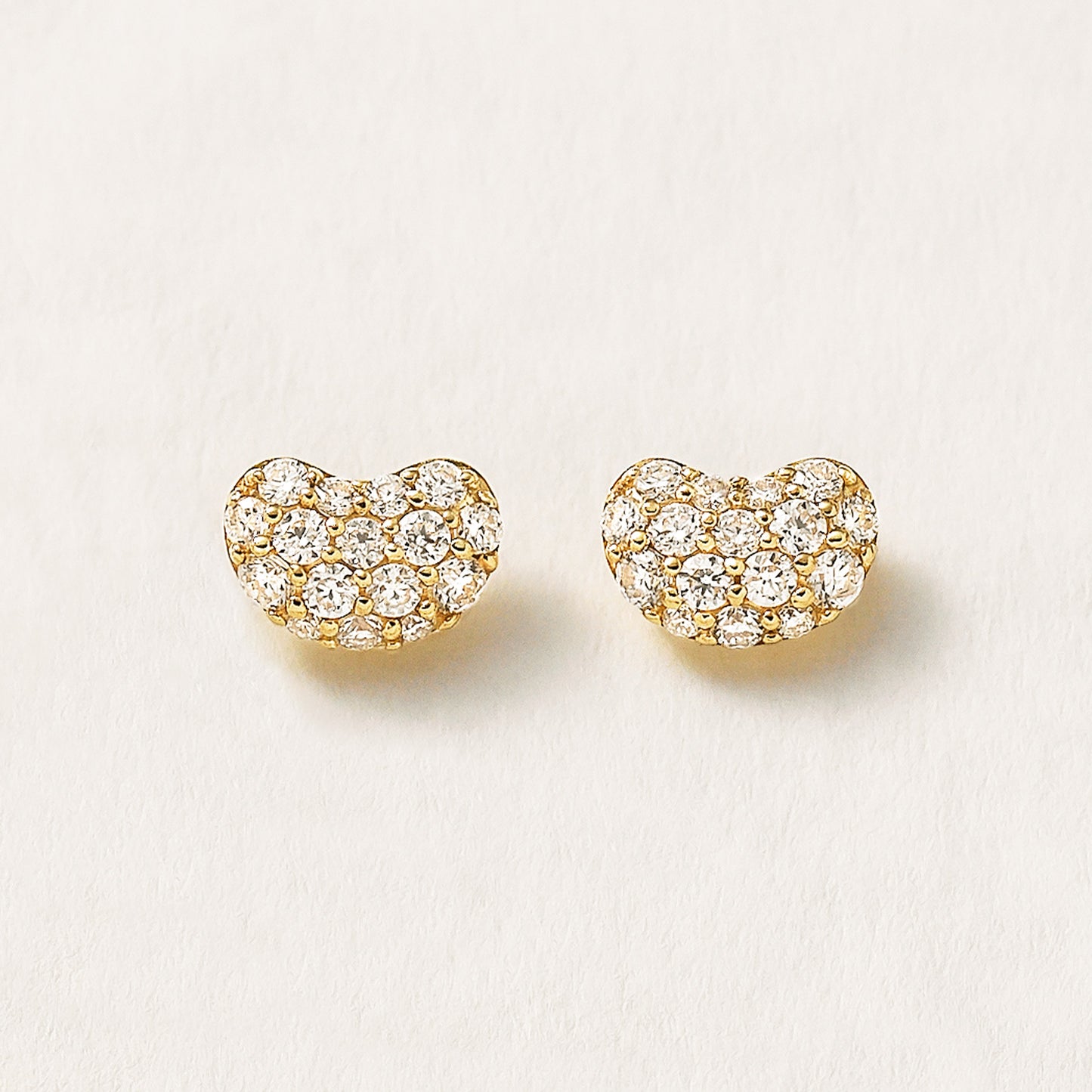 18K/10K Moissanite Beans Earrings (Yellow Gold) - Product Image