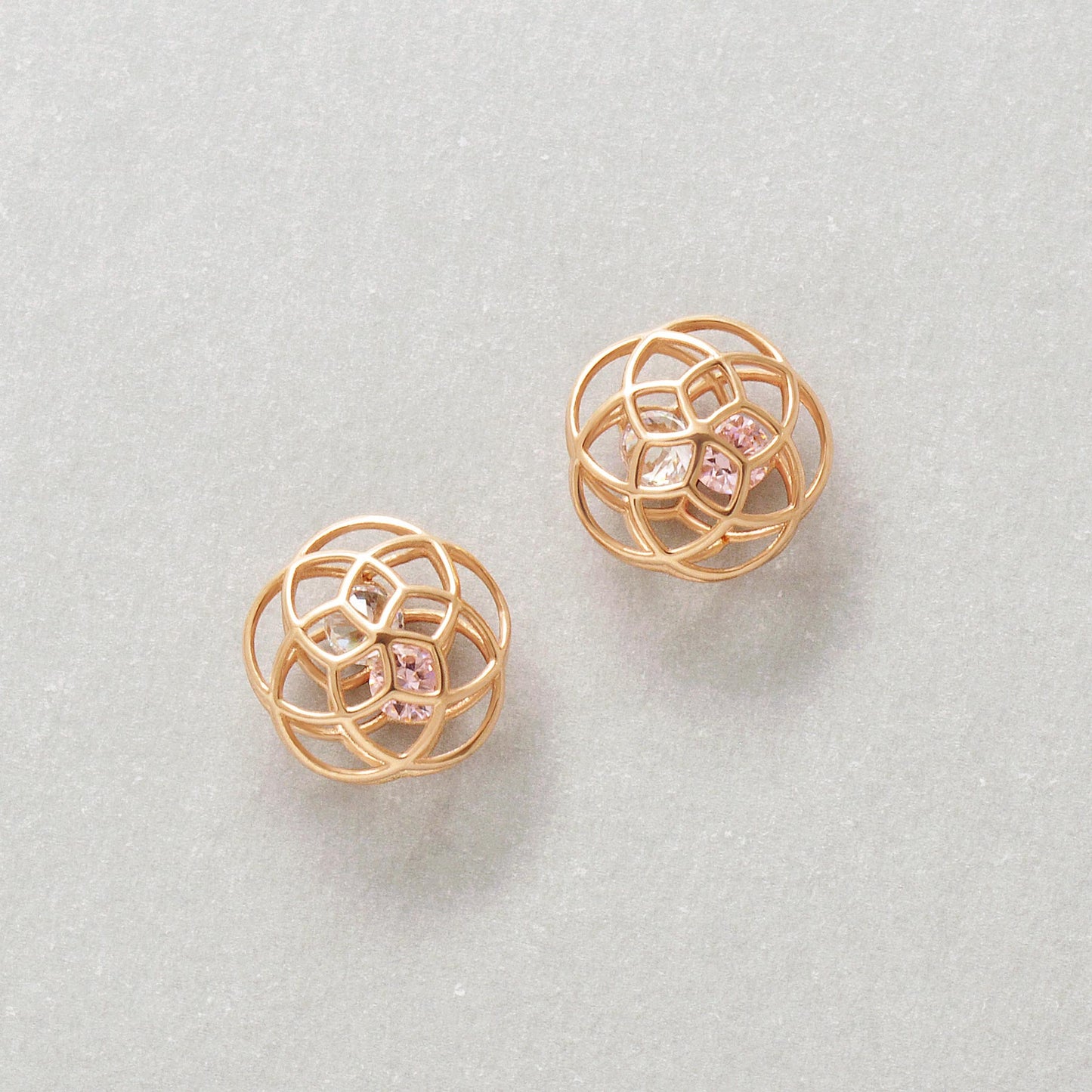 [Pannier] 18K/10K Limited Quantity Earrings “Cherry Blossoms” (Rose Gold) - Product Image