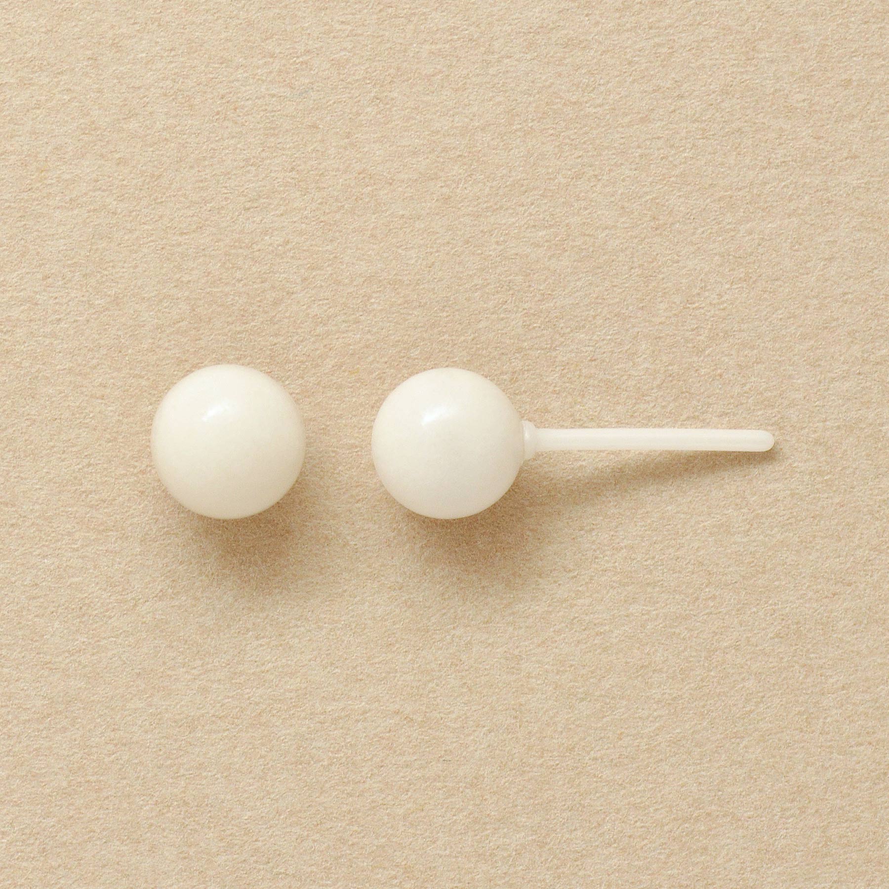 Dolomite Ball Ceramic Post Earrings - Product Image