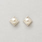 14K/10K Freshwater Pearl Square Stud Earrings (White Gold) - Product Image