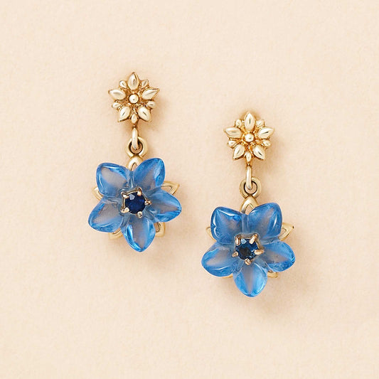 [Birth Flower Jewelry] September Gentian Earrings - Product Image