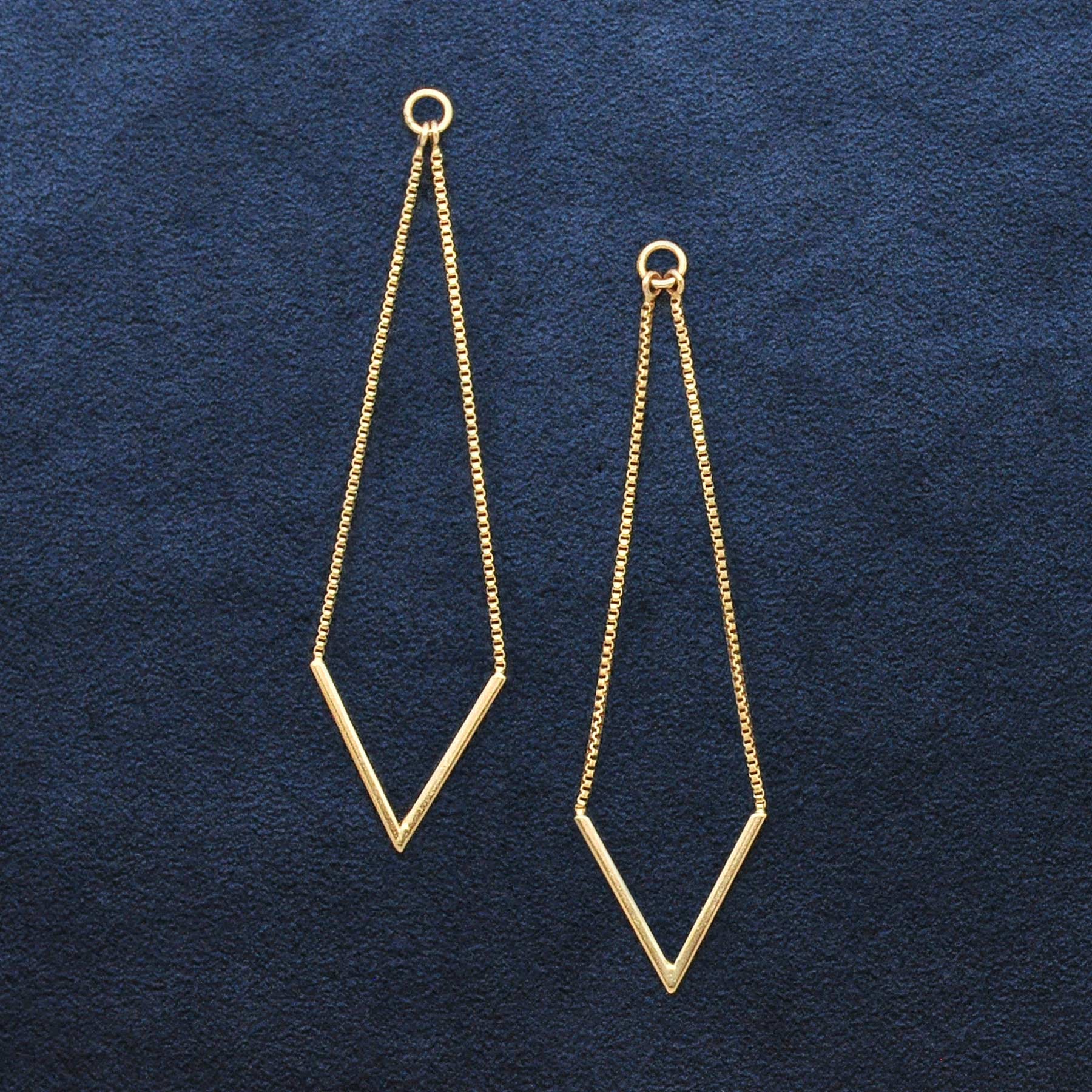 [Palette] 10K Yellow Gold Kite Long Charms - Product Image