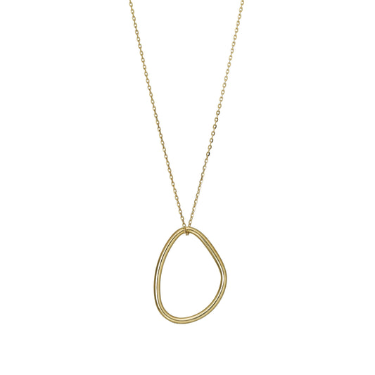 10K Yellow Gold Organic Design Necklace - Product Image