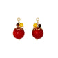 [Palette] 10K Yellow Gold Coral Earrings Charms - Product Image