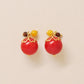 [Palette] 10K Yellow Gold Coral Earrings Charms - Product Image