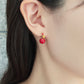 [Palette] 10K Yellow Gold Coral Earrings Charms - Model Image