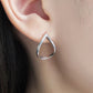 925 Sterling Silver Earrings "Drop" (Rhodium Plated) - Model Image
