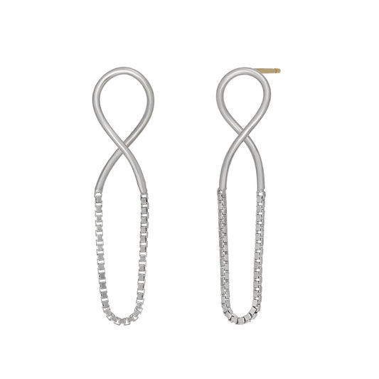 Sterling Silver Earrings "Infinity Venetian Chain" - Product Image