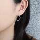 925 Sterling Silver Earrings "Wavy Hoop" - Model Image