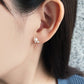 18K/10K Yellow Gold Freshwater Pearl One Point Earrings - Model Image