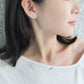 [Airy Clip-On Earrings] Tanzanite Snow Crystal 2Way Earrings (10K White Gold) - Model Image